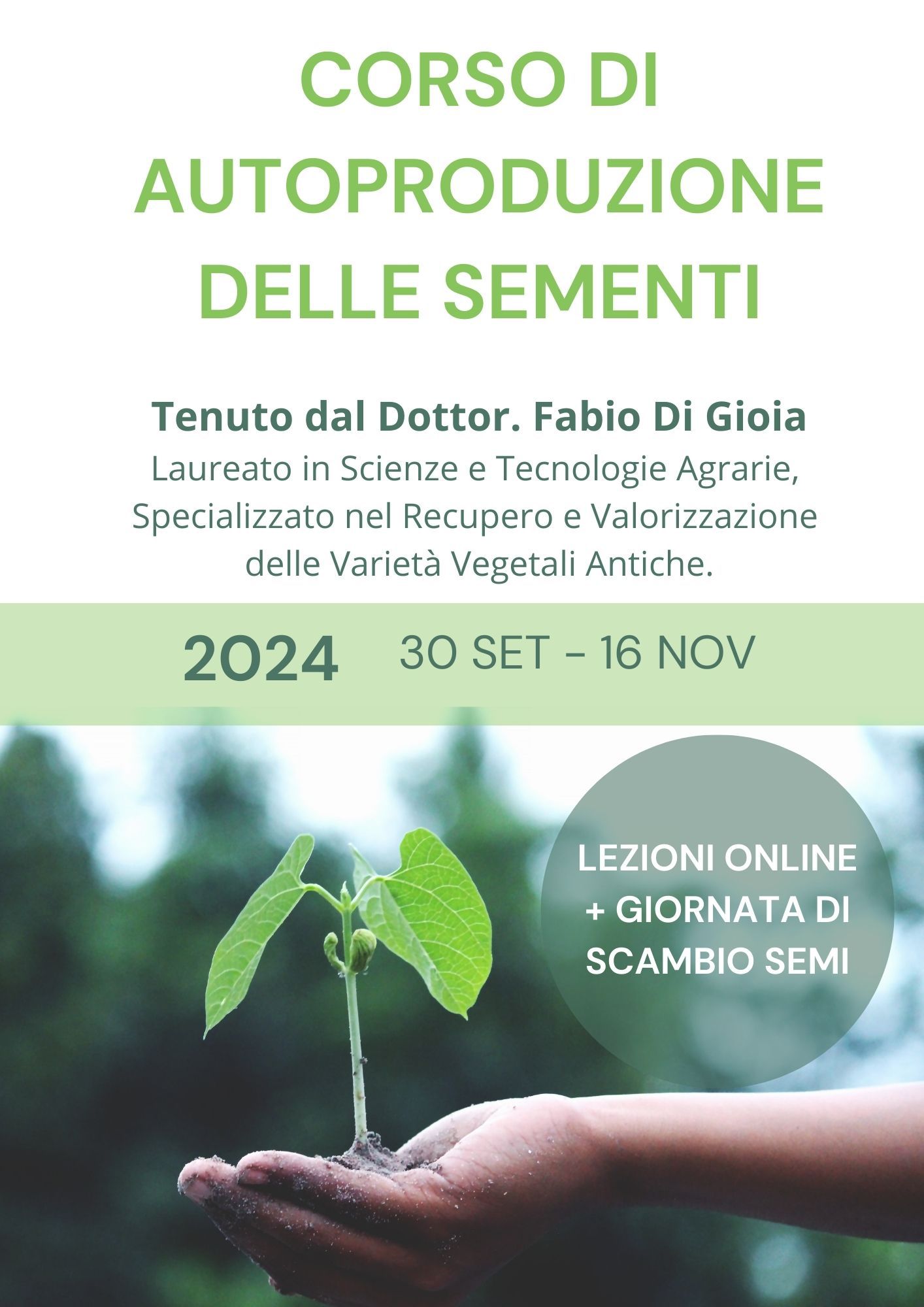 Corso di autoproduzione delle sementi